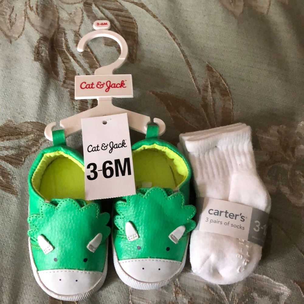 Dinosaur shoes and socks!